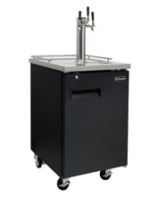 Load image into Gallery viewer, 24&quot; Wide Homebrew Triple Tap Black Commercial Kegerator