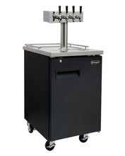 Load image into Gallery viewer, Kegco 24&quot; Wide Homebrew Four Tap Black Commercial Kegerator