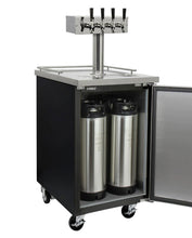 Load image into Gallery viewer, Kegco 24&quot; Wide Homebrew Four Tap Black Commercial Kegerator