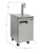 Load image into Gallery viewer, Kegco 24&quot; Wide Homebrew Triple Tap All Stainless Steel Commercial Kegerator