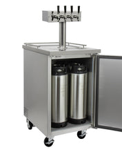 Load image into Gallery viewer, Kegco 24&quot; Wide Homebrew Four Tap All Stainless Steel Commercial Kegerator