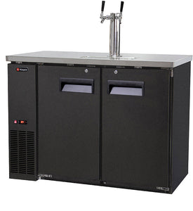 Kegco 49" Wide Dual Tap Black Commercial Kegerator