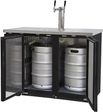 Load image into Gallery viewer, Kegco 49&quot; Wide Dual Tap Black Commercial Kegerator