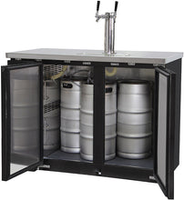 Load image into Gallery viewer, Kegco 49&quot; Wide Dual Tap Black Commercial Kegerator