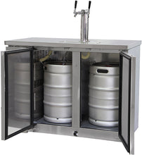 Load image into Gallery viewer, Kegco 49&quot; Wide Dual Tap All Stainless Steel Commercial Kegerator