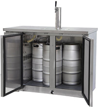 Load image into Gallery viewer, Kegco 49&quot; Wide Dual Tap All Stainless Steel Commercial Kegerator