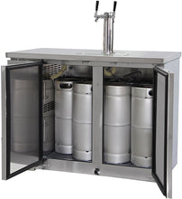 Load image into Gallery viewer, Kegco 49&quot; Wide Dual Tap All Stainless Steel Commercial Kegerator