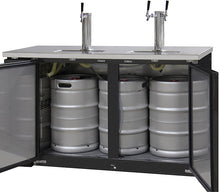 Load image into Gallery viewer, Kegco 61&quot; Wide Triple Tap Black Commercial Kegerator