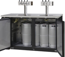 Load image into Gallery viewer, Kegco 61&quot; Wide Triple Tap Black Commercial Kegerator