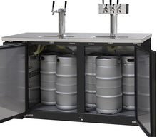 Load image into Gallery viewer, Kegco 61&quot; Wide Triple Tap Black Commercial Kegerator