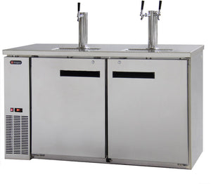 Kegco 61" Wide Triple Tap Stainless Steel Commercial Kegerator