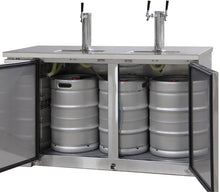 Load image into Gallery viewer, Kegco 61&quot; Wide Triple Tap Stainless Steel Commercial Kegerator