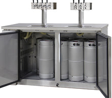 Load image into Gallery viewer, Kegco 61&quot; Wide Triple Tap Stainless Steel Commercial Kegerator