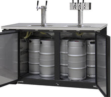 Load image into Gallery viewer, Kegco 72&quot; Wide Triple Tap Black Commercial Kegerator