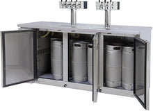 Load image into Gallery viewer, Kegco 72&quot; Wide Triple Tap Stainless Steel Commercial Kegerator