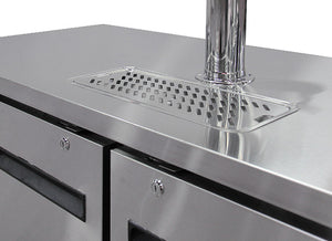 Kegco 72" Wide Triple Tap Stainless Steel Commercial Kegerator